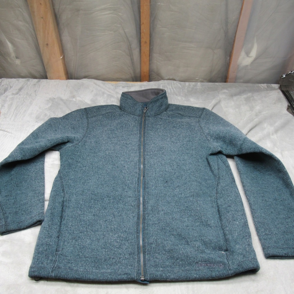 Merrell Jacket Mens Large Blue Fleece Full Zip Classic Winter Hiking Outdoor